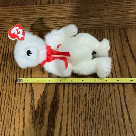 Ty Amore white with red embroidered “I♥️U”on chest collectible Valentine 💘 bear - Picture 10 of 13